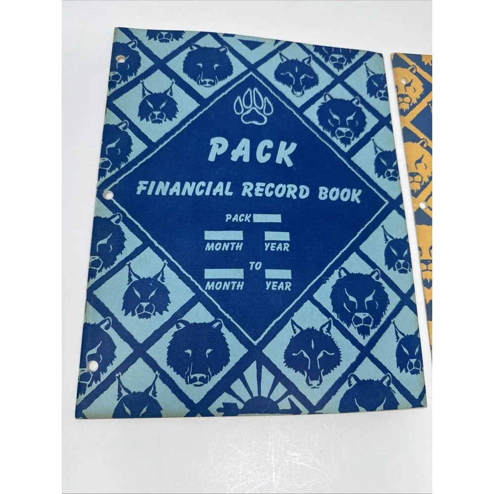 2 Vgt 1961 Pack Record Book Boy Scouts of America Unused NOS Financial